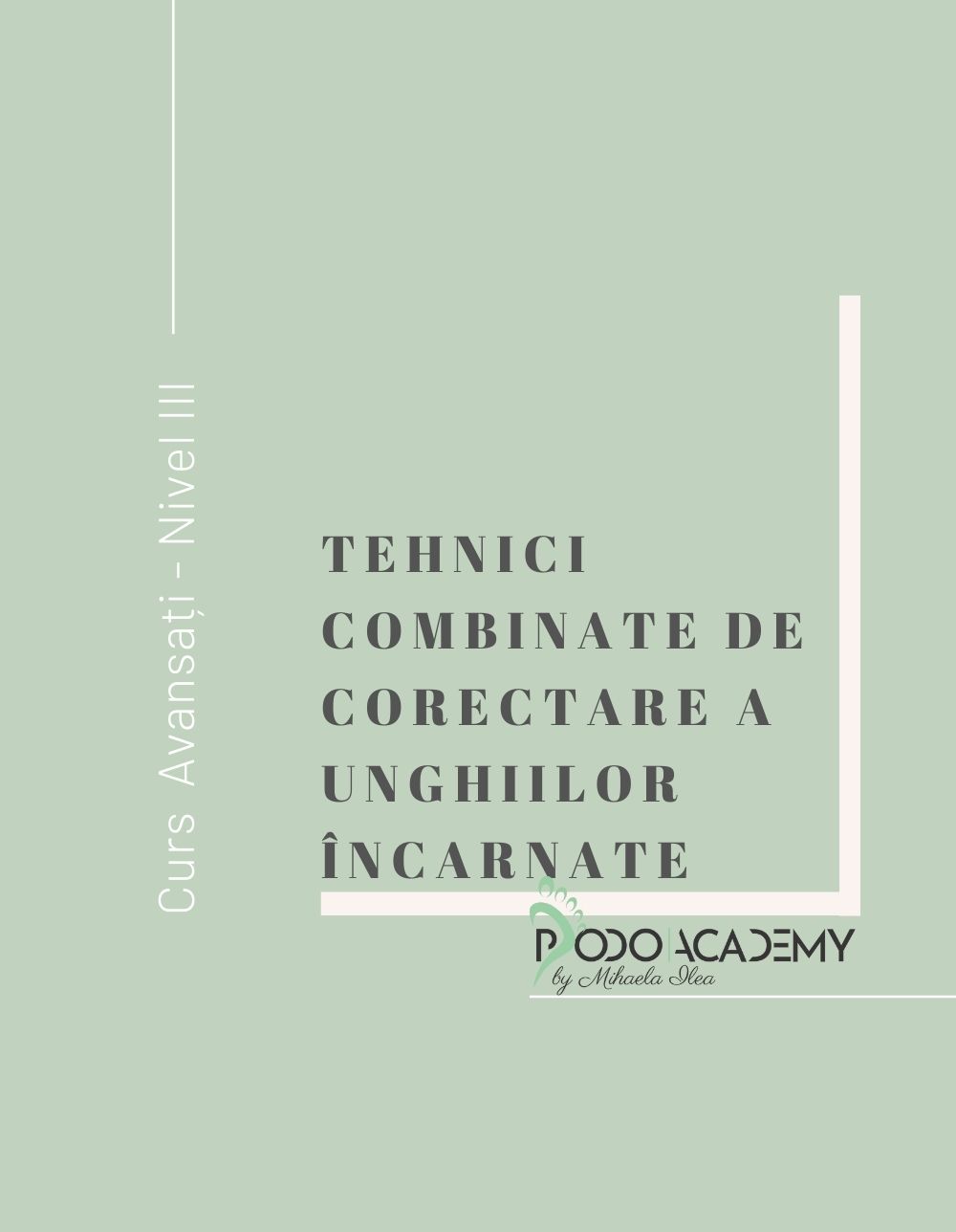 Curs TEHNICI COMBINATE DE CORECTARE A UNGHIILOR ÎNCARNATE - Nivel II